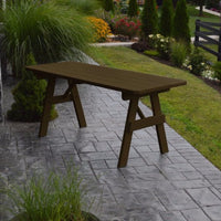 A&L Furniture Amish-Made Pine Traditional Picnic Table, Coffee