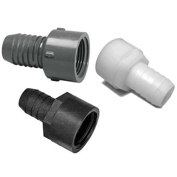 PVC Straight Adapters, Female Thread x Insert - Practical Garden Ponds