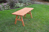 A&L Furniture Amish Pressure-Treated Pine Traditional A-Frame Picnic Table, Cedar Stain