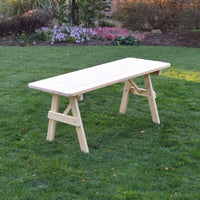 A&L Furniture Amish Pressure-Treated Pine Traditional A-Frame Picnic Table, Unfinished