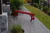 A&L Furniture Amish-Made Pine Traditional A-Frame Bench, Tractor Red