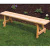 A&L Furniture Co. Amish-Made Cedar Traditional A-Frame Bench, Unfinished