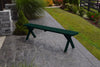 A&L Furniture Company Pine Cross-Leg Bench, Dark Green