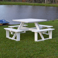 A&L Furniture Co. 44" Amish-Made Square Poly Walk-In Picnic Tables