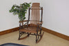 A&L Furniture Amish-Made Large Hickory 9-Slat Rocking Chair, Walnut Finish