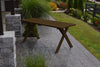 A&L Furniture Co. Amish-Made Pine Cross-Leg Picnic Table, Coffee