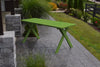 A&L Furniture Co. Amish-Made Pine Cross-Leg Picnic Table, Lime Green
