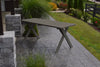 A&L Furniture Co. Amish-Made Pine Cross-Leg Picnic Table, Olive Gray
