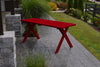 A&L Furniture Co. Amish-Made Pine Cross-Leg Picnic Table, Tractor Red