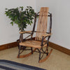 A&L Furniture Amish Rustic Hickory 7-Slat Rocking Chair