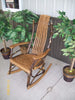 A&L Furniture Amish Hickory 7-Slat Rocking Chair, Walnut Finish