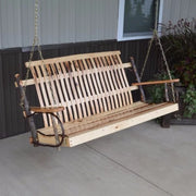 A&L Furniture Co. Amish-Made Rustic Hickory Porch Swing