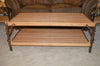 A&L Furniture Hickory Coffee Table with Shelf, Natural Finish