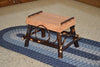 A&L Furniture Amish-Made Hickory Foot Stool, Natural Finish