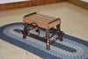 A&L Furniture Amish-Made Hickory Foot Stool, Walnut Finish