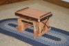 A&L Furniture Amish-Made Hickory Gliding Ottoman, Natural Finish