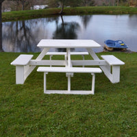 A&L Furniture Co. 44" Amish-Made Square Poly Walk-In Picnic Tables
