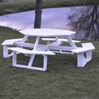 A&L Furniture Co. 54" Amish-Made Octagonal Poly Walk-In Picnic Tables