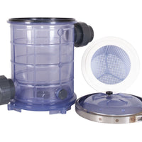 Disassembled view of Sequence® Basket Strainer (PF) with Clear Body