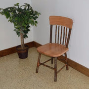 A&L Furniture Amish-Made Hickory Panel Back Dining Chair, Natural Finish