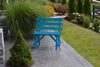 A&L Furniture Amish-Made 2' Pine Traditional Backed Bench, Caribbean Blue