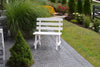 A&L Furniture Amish-Made 2' Pine Traditional Backed Bench, White