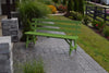 A&L Furniture Amish-Made 5' Pine Traditional Backed Bench, Lime Green