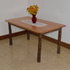 A&L Furniture Amish Hickory 5' Farm Dining Table, Natural Finish