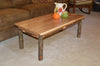 Diagonal view of A&L Furniture Rustic Hickory Solid Wood Coffee Table