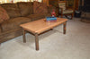 Diagonal view of A&L Furniture Hickory Solid Wood Coffee Table, Natural Finish