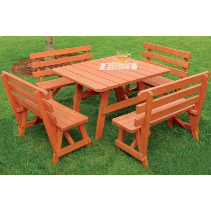 Pine table and bench hot sale