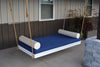 A&L Furniture Co. 75" Amish-Made Twin Mattress Pine Newport Bed with Optional Cushion and Pillows