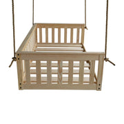 A&L Furniture Company VersaLoft Twin Mission Hanging Daybed with Rope, Unfinished