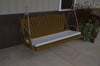 A&L Furniture Amish-Made Pine Fanback Porch Swing, Coffee