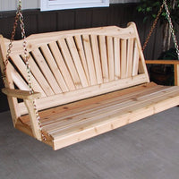 Fanback Porch Swing Option for A&L Furniture Pergola