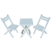 A&L Furniture Poly Square Coronado Folding Bistro Set, White