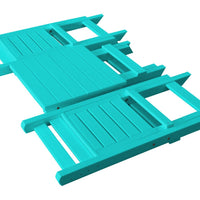 A&L Furniture Poly Square Coronado Folding Bistro Set, Aruba Blue