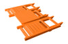 A&L Furniture Poly Square Coronado Folding Bistro Set, Orange