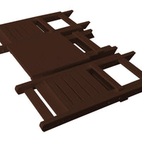 A&L Furniture Poly Square Coronado Folding Bistro Set, Tudor Brown