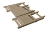 A&L Furniture Poly Square Coronado Folding Bistro Set, Weathered Wood