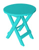 A&L Furniture Poly Round Folding Bistro Table, Aruba Blue