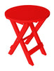 A&L Furniture Poly Round Folding Bistro Table, Bright Red