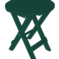 A&L Furniture Poly Round Folding Bistro Table, Turf Green
