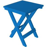 A&L Furniture Poly Square Folding Bistro Table, Blue