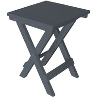 A&L Furniture Poly Square Folding Bistro Table, Dark Gray