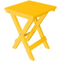 A&L Furniture Poly Square Folding Bistro Table, Lemon Yellow