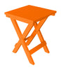 A&L Furniture Poly Square Folding Bistro Table, Orange
