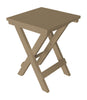 A&L Furniture Poly Square Folding Bistro Table, Weathered Wood