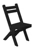 A&L Furniture Amish-Made Poly Coronado Folding Bistro Chair, Black
