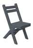 A&L Furniture Amish-Made Poly Coronado Folding Bistro Chair, Dark Gray